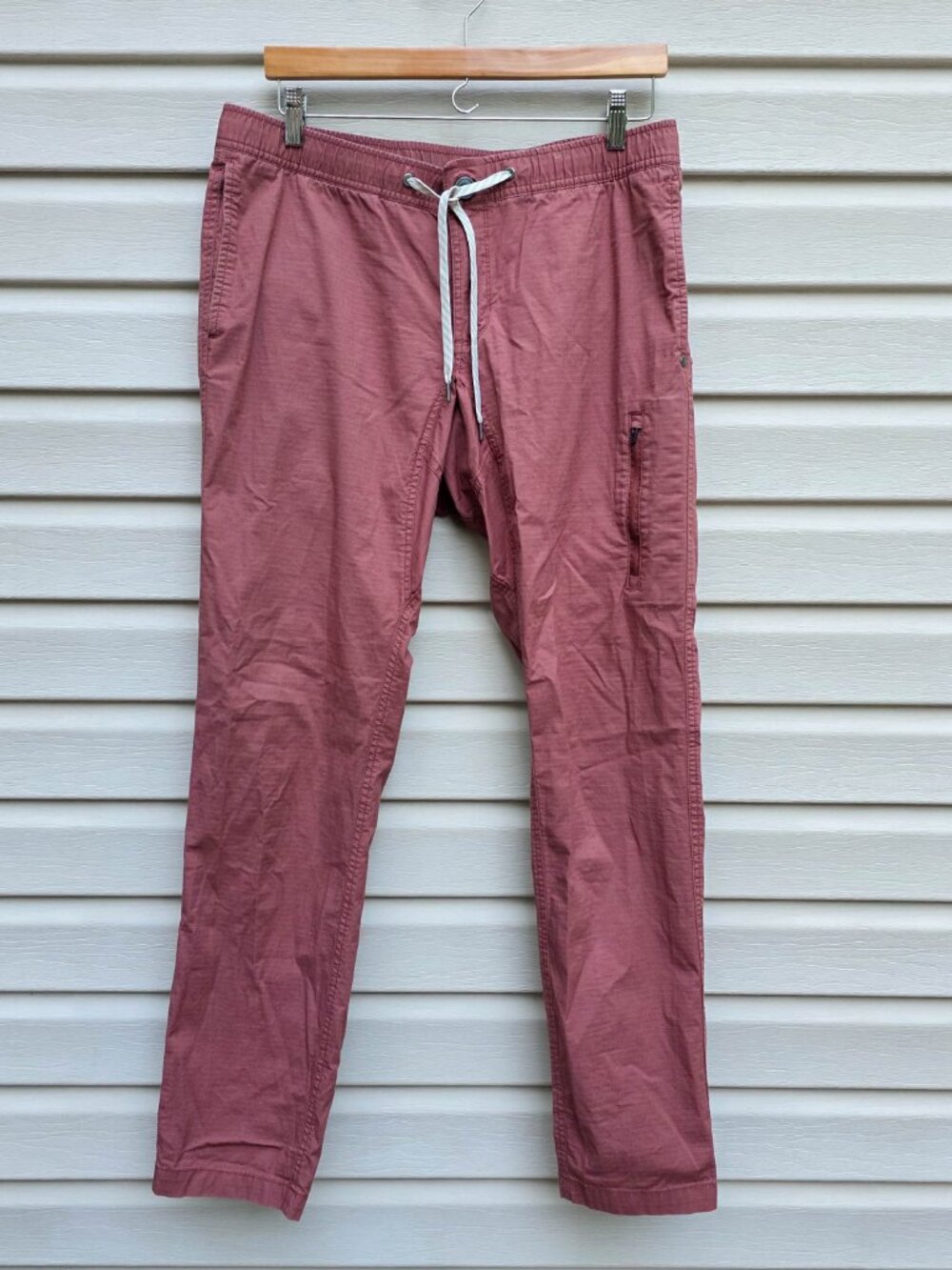 Vuori Ripstop Pants Mens L Sable Hiking Climbing Gorpcore Elastic Waist V412
